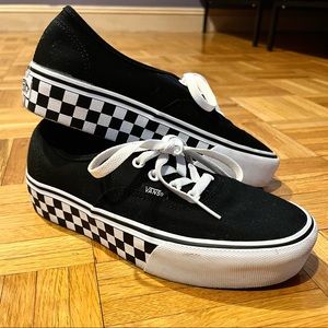 Checkered Platform Vans
